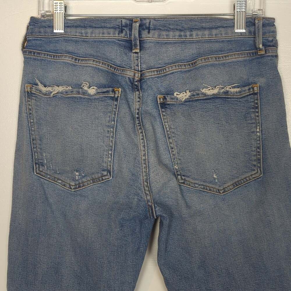 Agolde Distressed High Rise Cropped Jeans - Picture 8 of 12